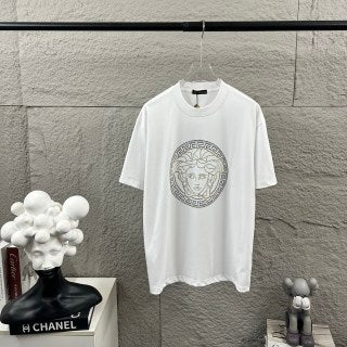 Versace Rhinestone Cotton T-Shirt