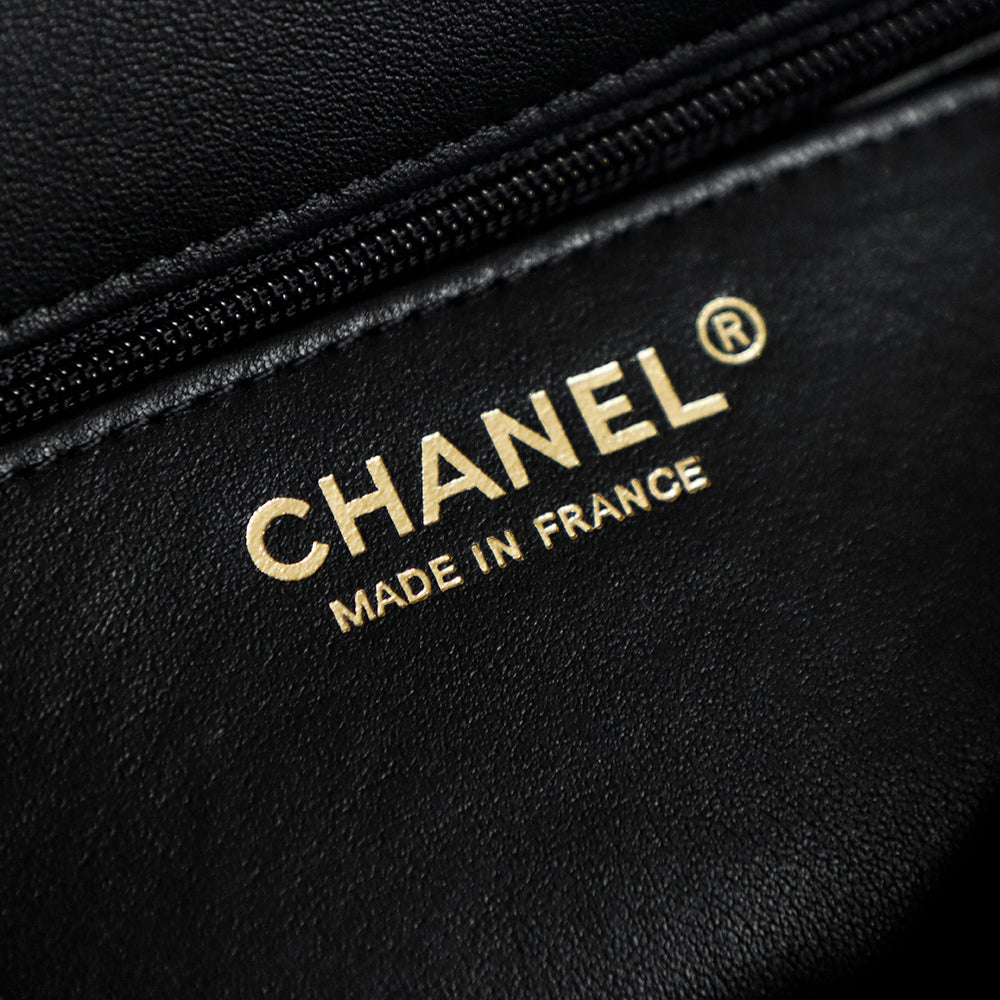 CHanel 25k Black Velvet Handle bag