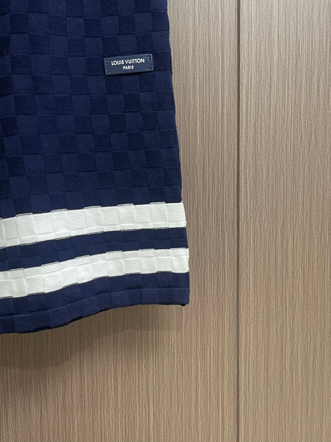 LV Monogrammed Checkered Jaquard Knit Shorts