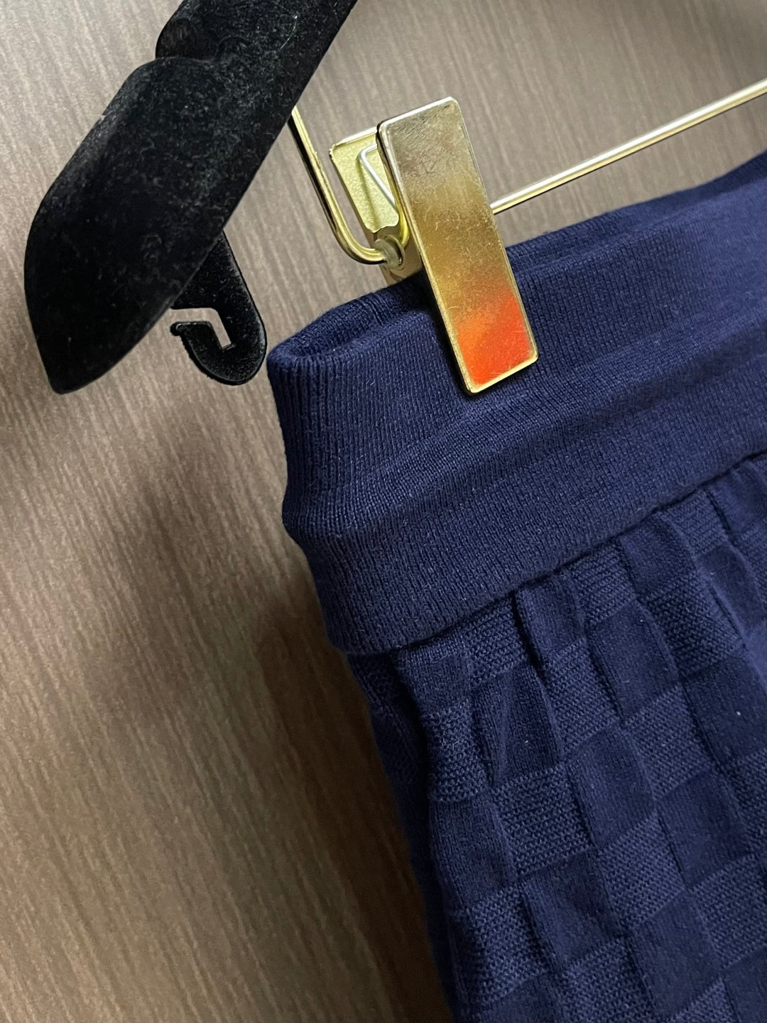 LV Monogrammed Checkered Jaquard Knit Shorts