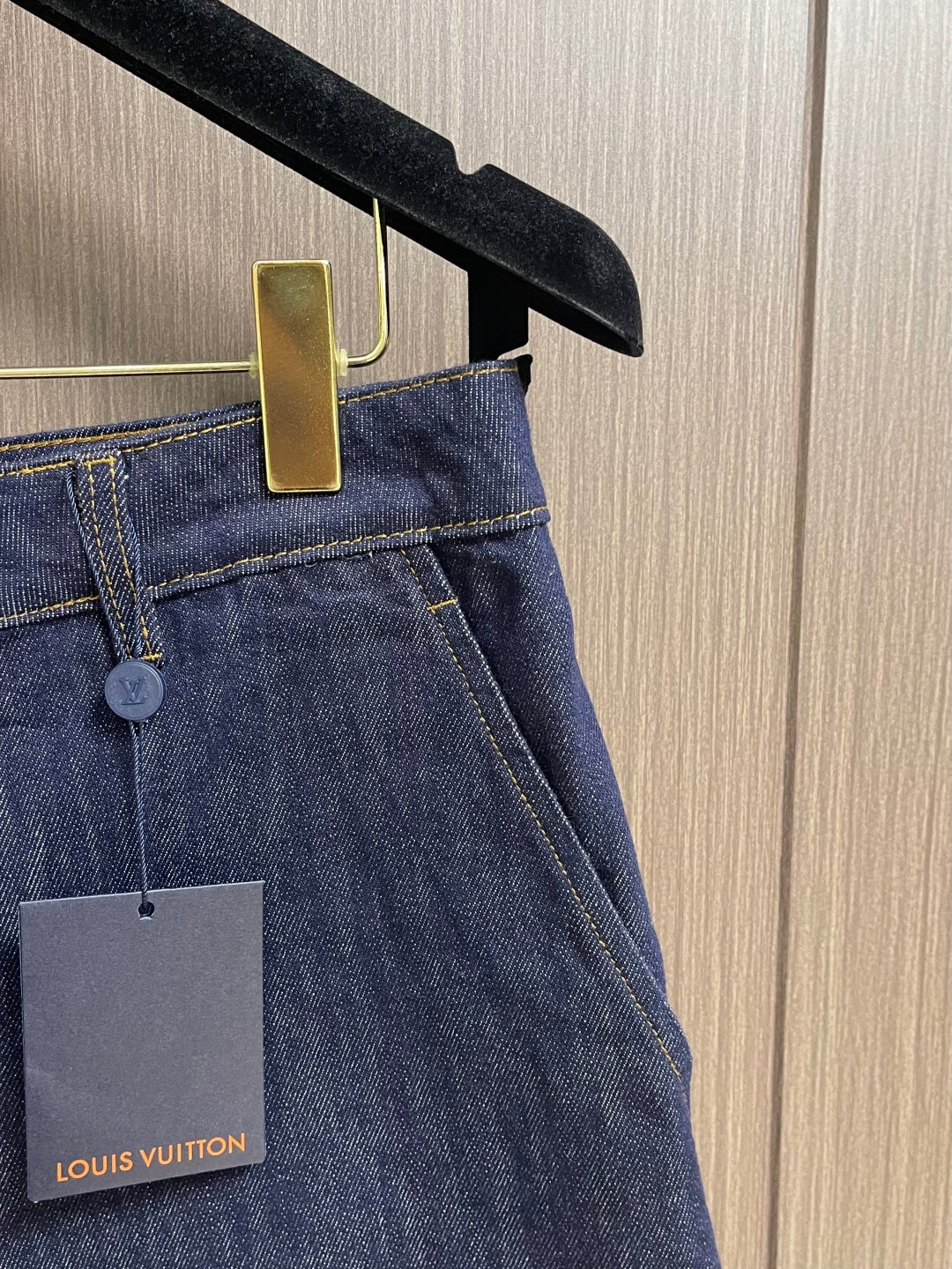 LV Blue Tailored Denim Shorts