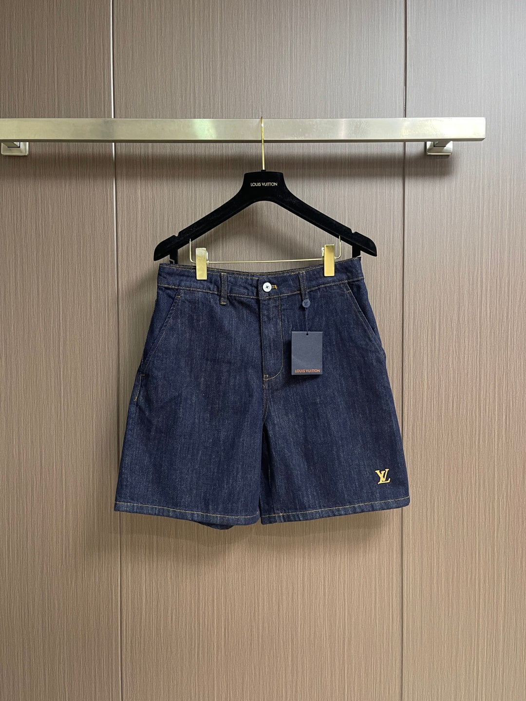 LV Blue Tailored Denim Shorts
