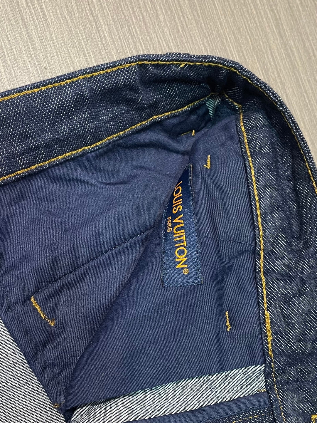 LV Blue Tailored Denim Shorts