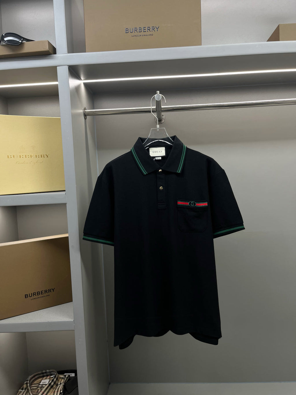 Gucci Embroidered Pocket Polo Shirt