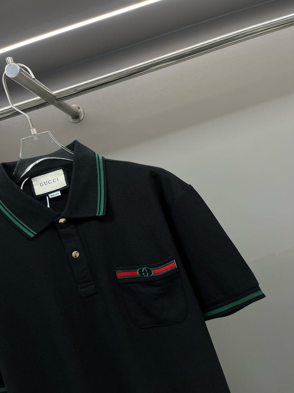 Gucci Embroidered Pocket Polo Shirt