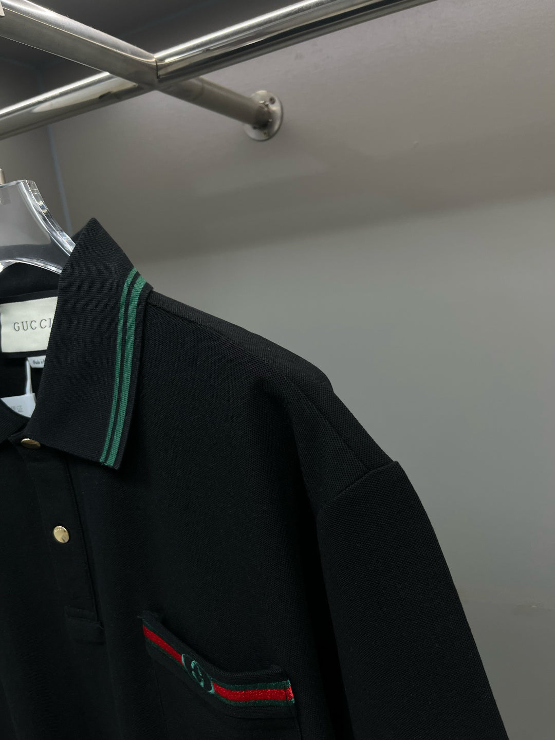 Gucci Embroidered Pocket Polo Shirt