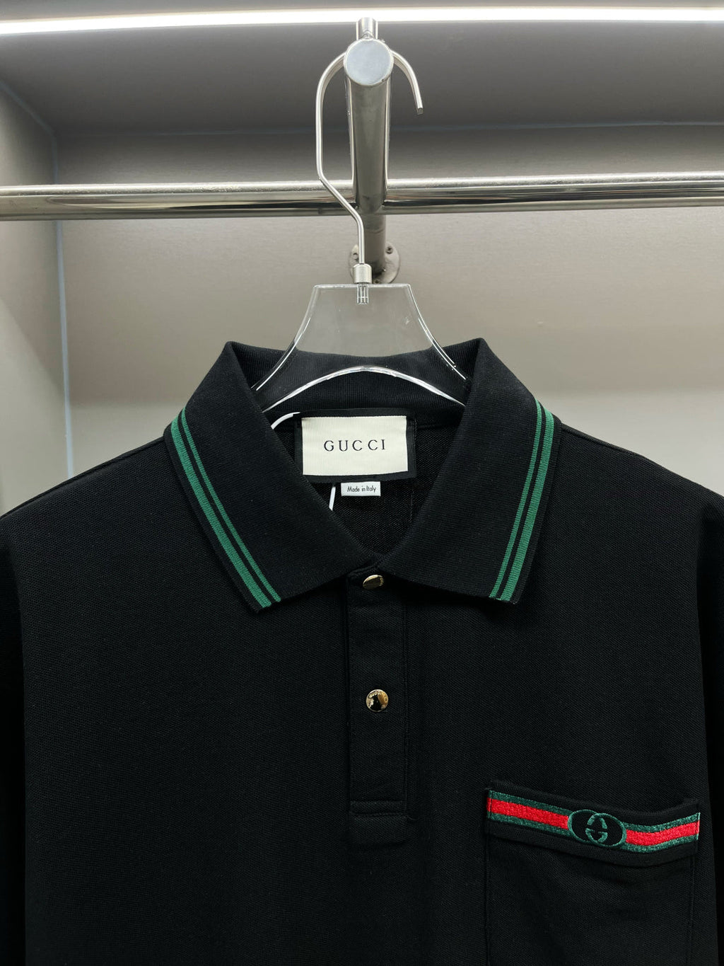 Gucci Embroidered Pocket Polo Shirt