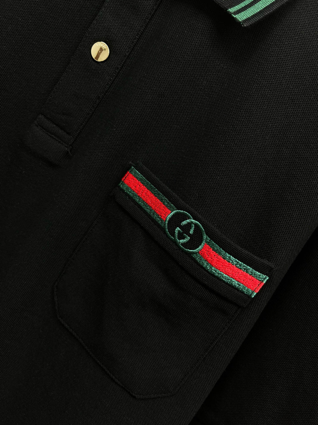 Gucci Embroidered Pocket Polo Shirt