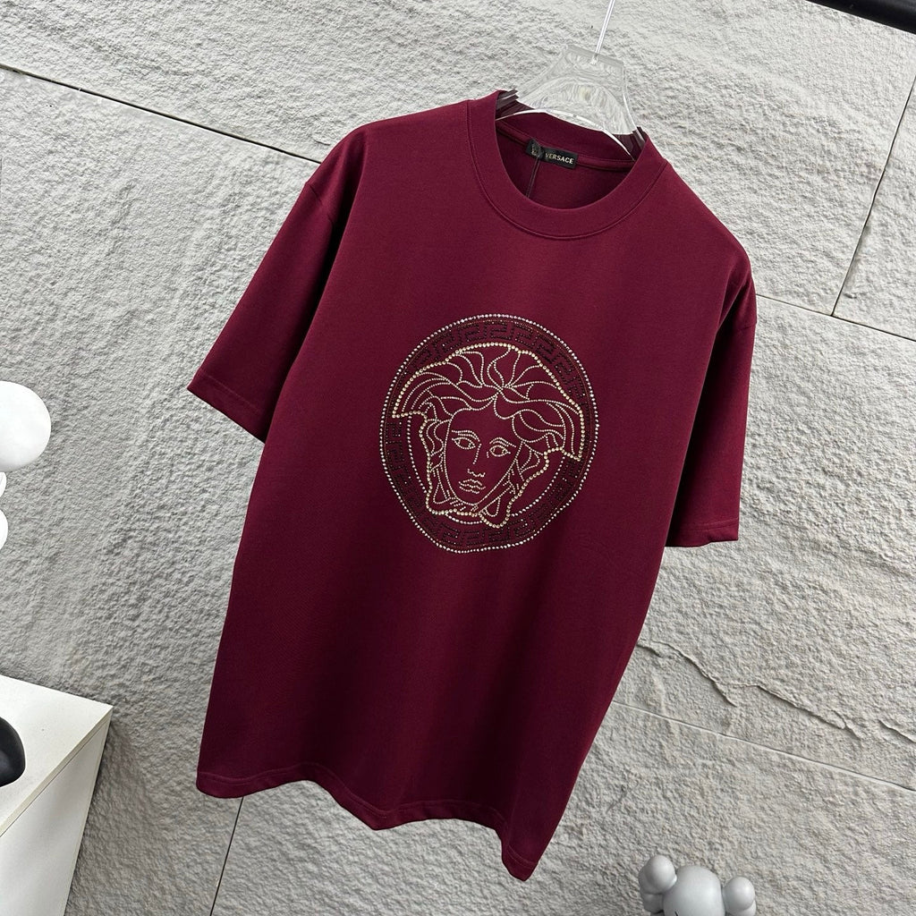 Versace Rhinestone Cotton T-Shirt