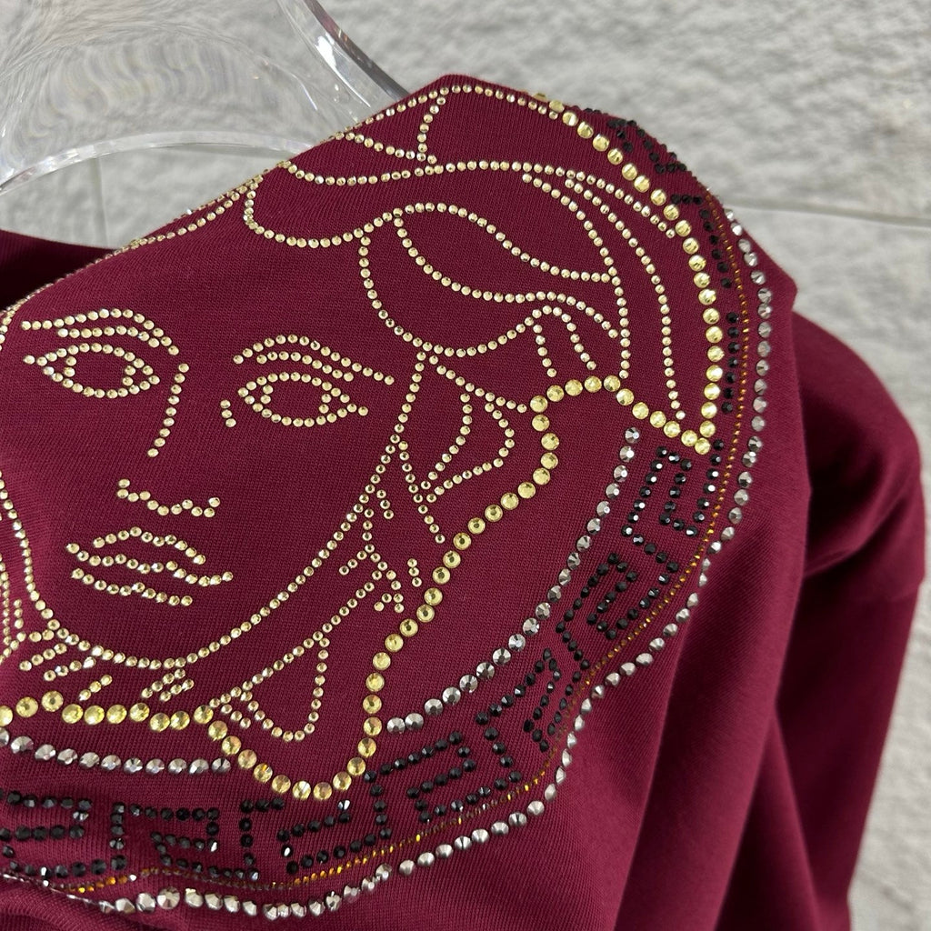 Versace Rhinestone Cotton T-Shirt