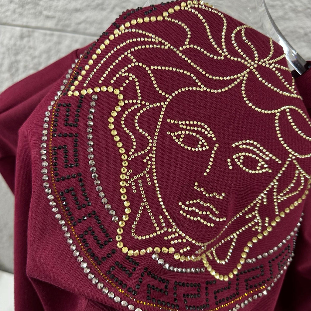 Versace Rhinestone Cotton T-Shirt