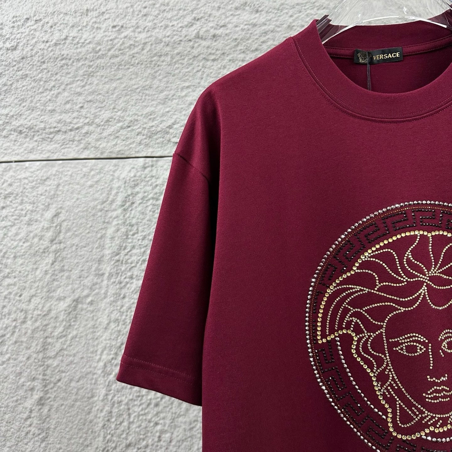 Versace Rhinestone Cotton T-Shirt