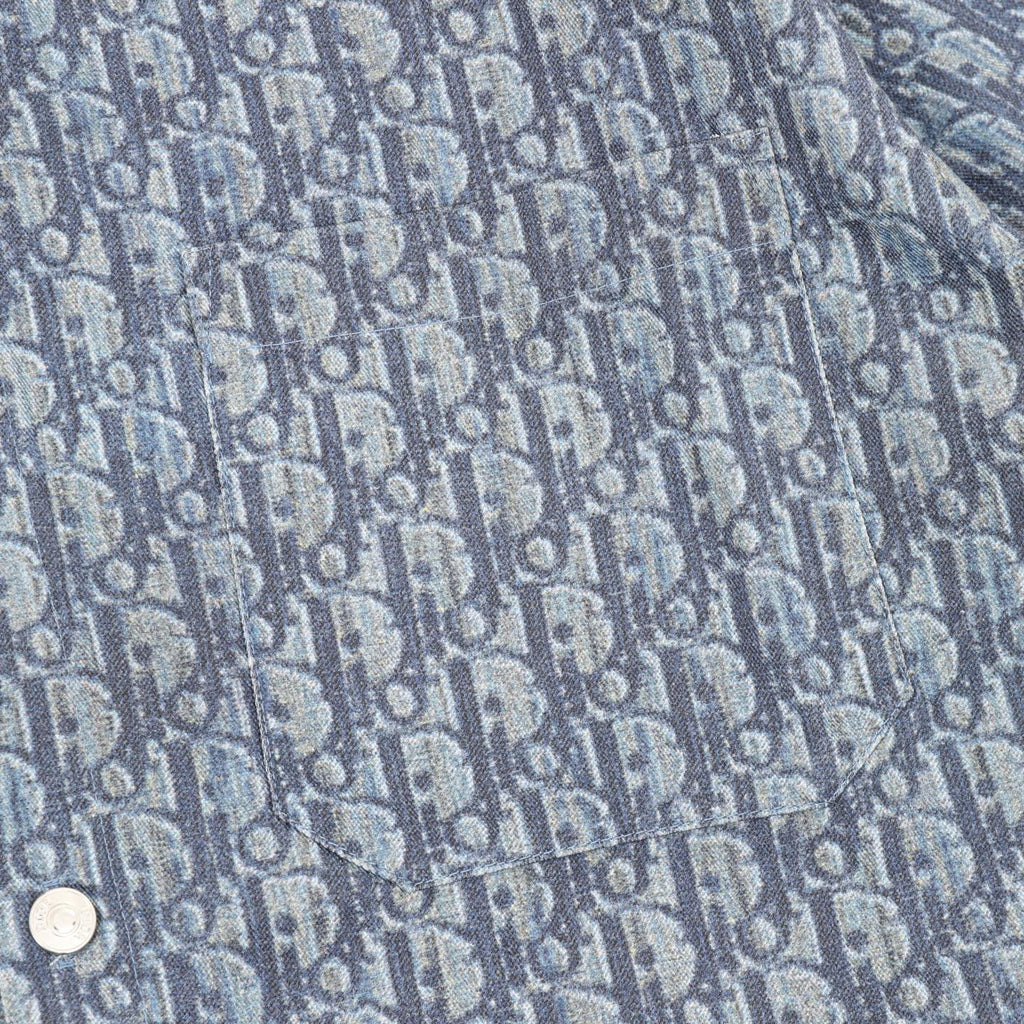 Dior Cotton Twill Printed Short Sleeve Shirt