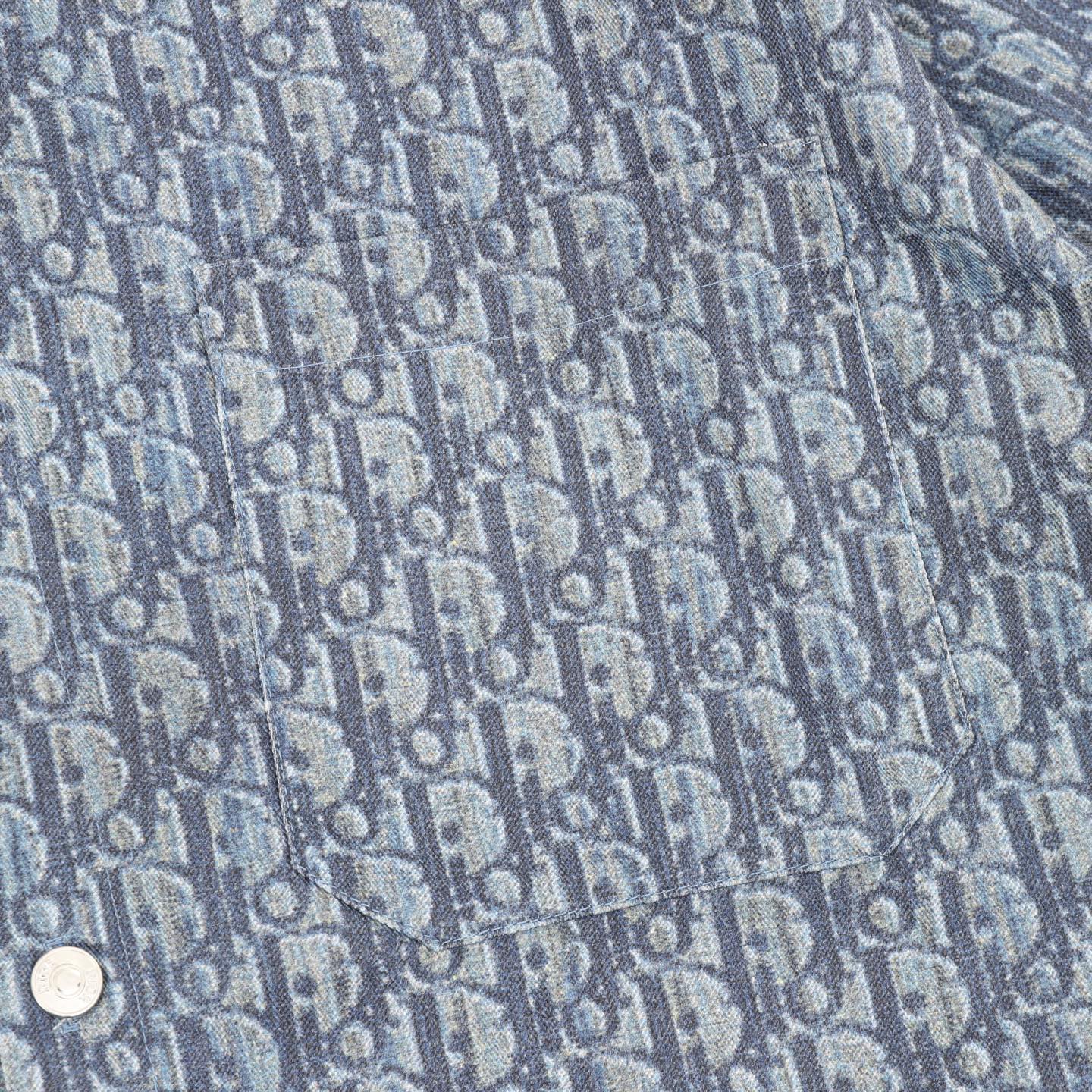 Dior Cotton Twill Printed Short Sleeve Shirt