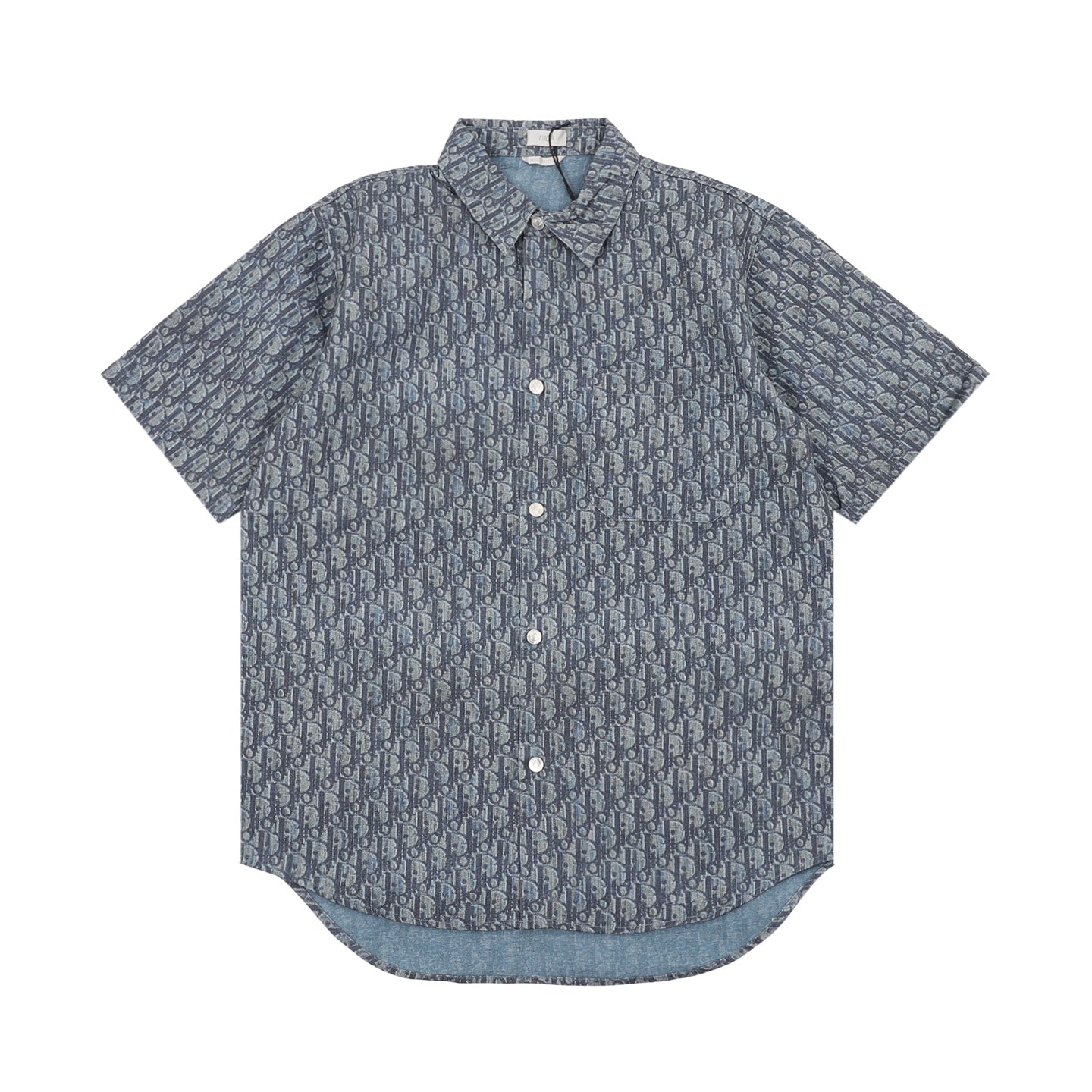 Dior Cotton Twill Printed Short Sleeve Shirt