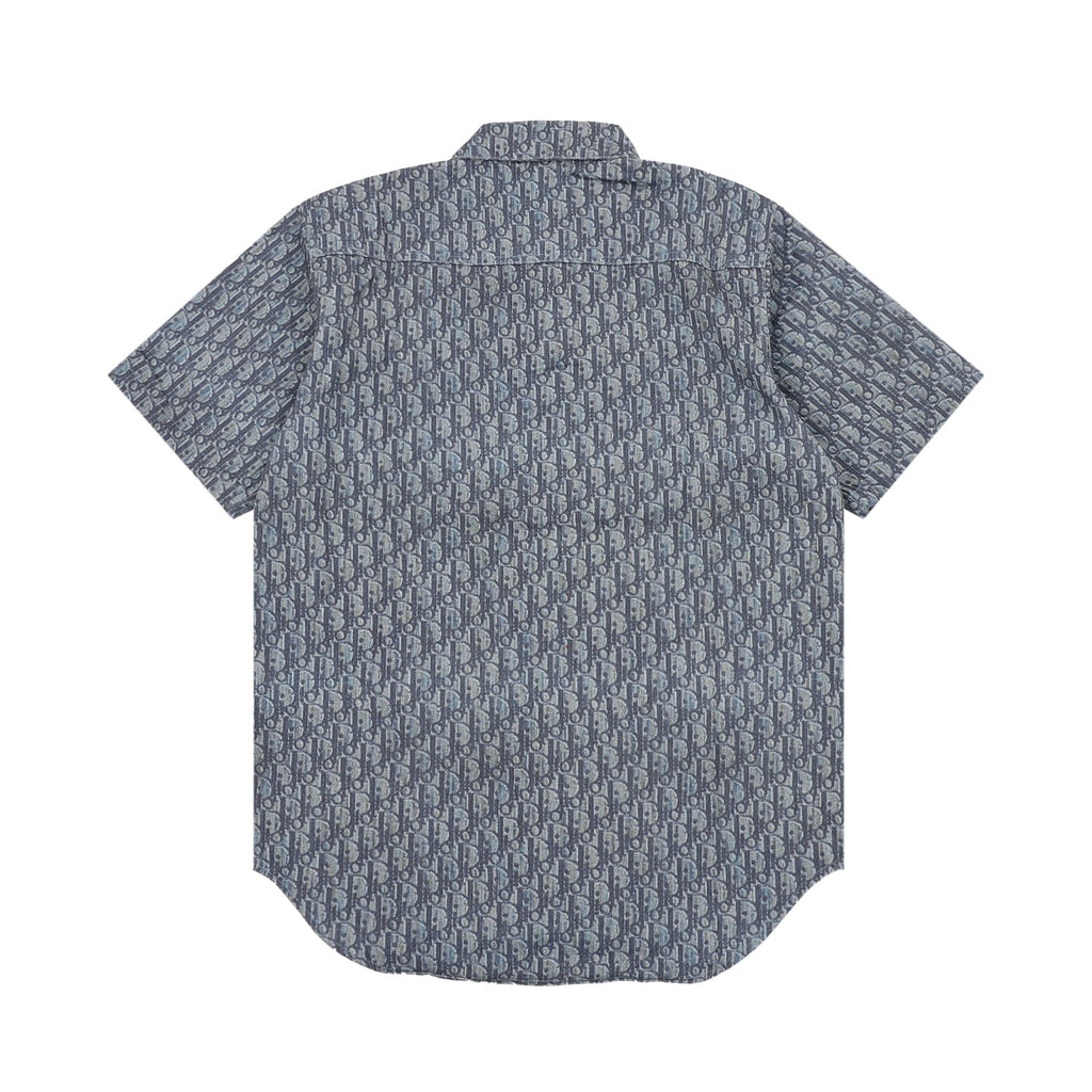 Dior Cotton Twill Printed Short Sleeve Shirt