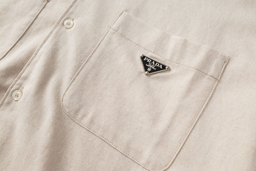 Prada Linen Short Sleeve Shirt