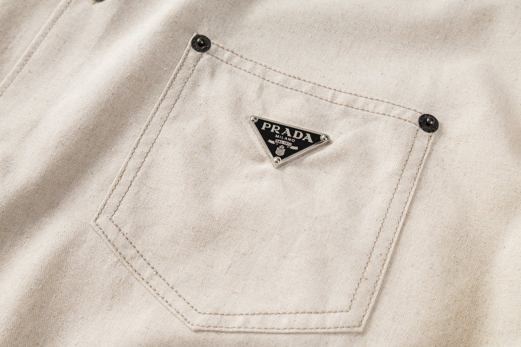 Prada Linen Long Sleeve Shirt