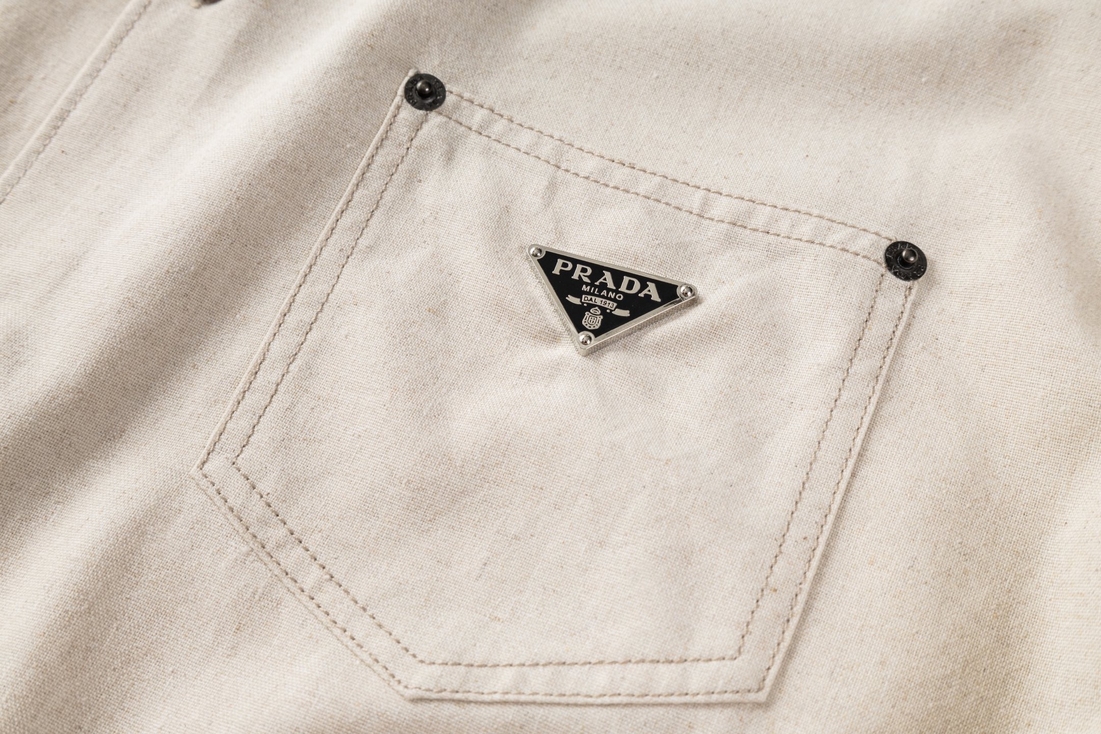 Prada Linen Long Sleeve Shirt