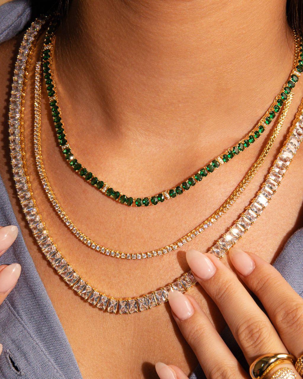 Mirabell Adjustable CZ Tennis Necklace