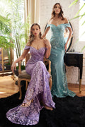 Embellished Off-Shoulder Mermaid Gown CDOC014