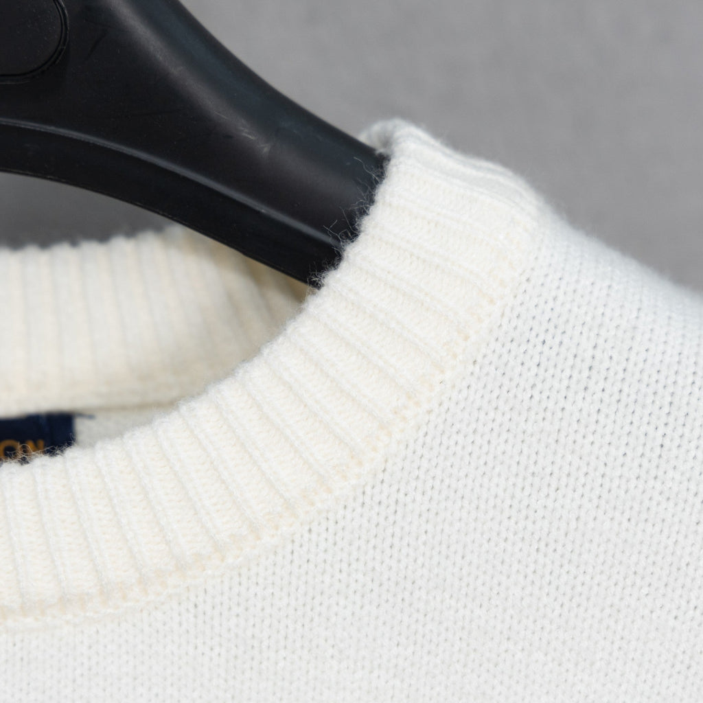 LV Jacquard Wool Knit Sweater