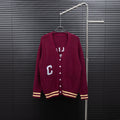 Celine Leather Logo Cardigan