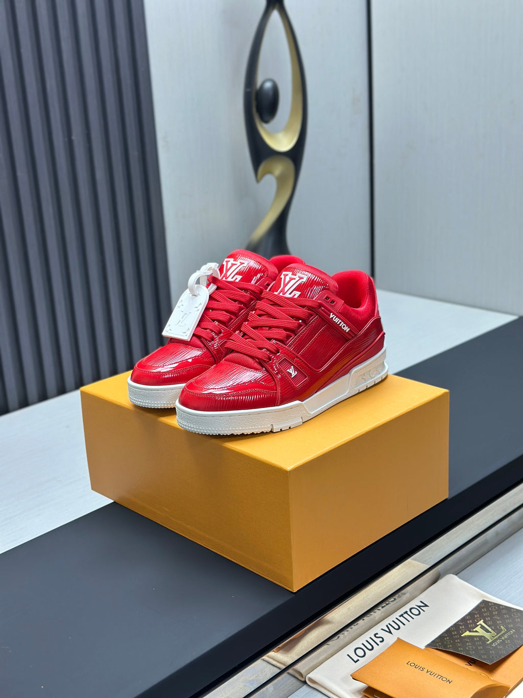 LV Trainers Patent Leather