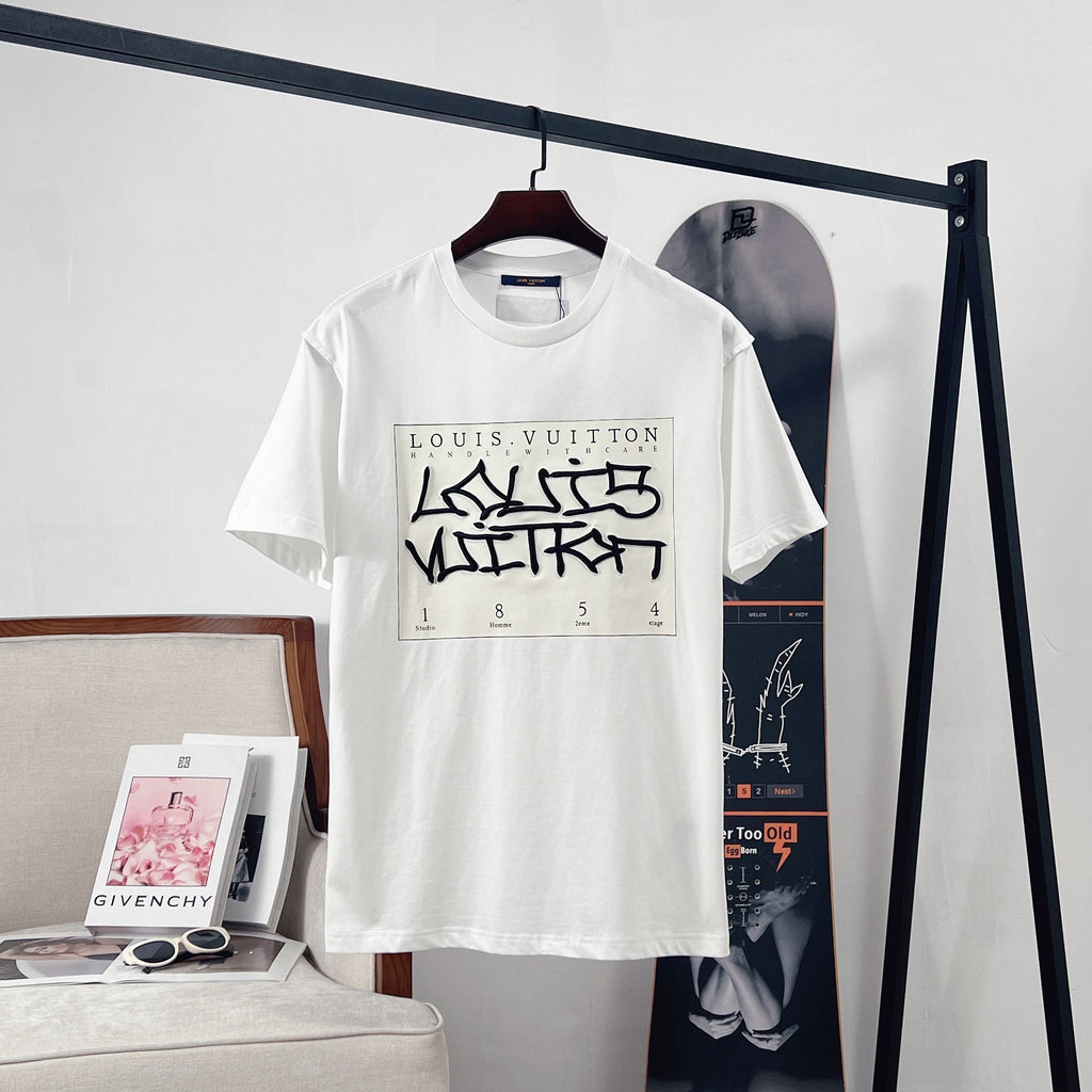 LV Embossed Embroidery Short-Sleeve T-Shirt
