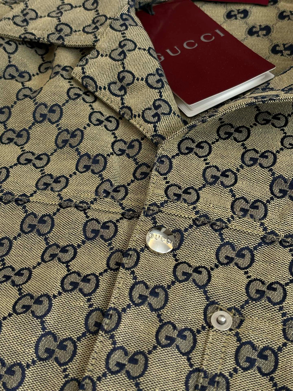 Gucci Double G All-over Jacquard Suit Short-Sleeve Shirt