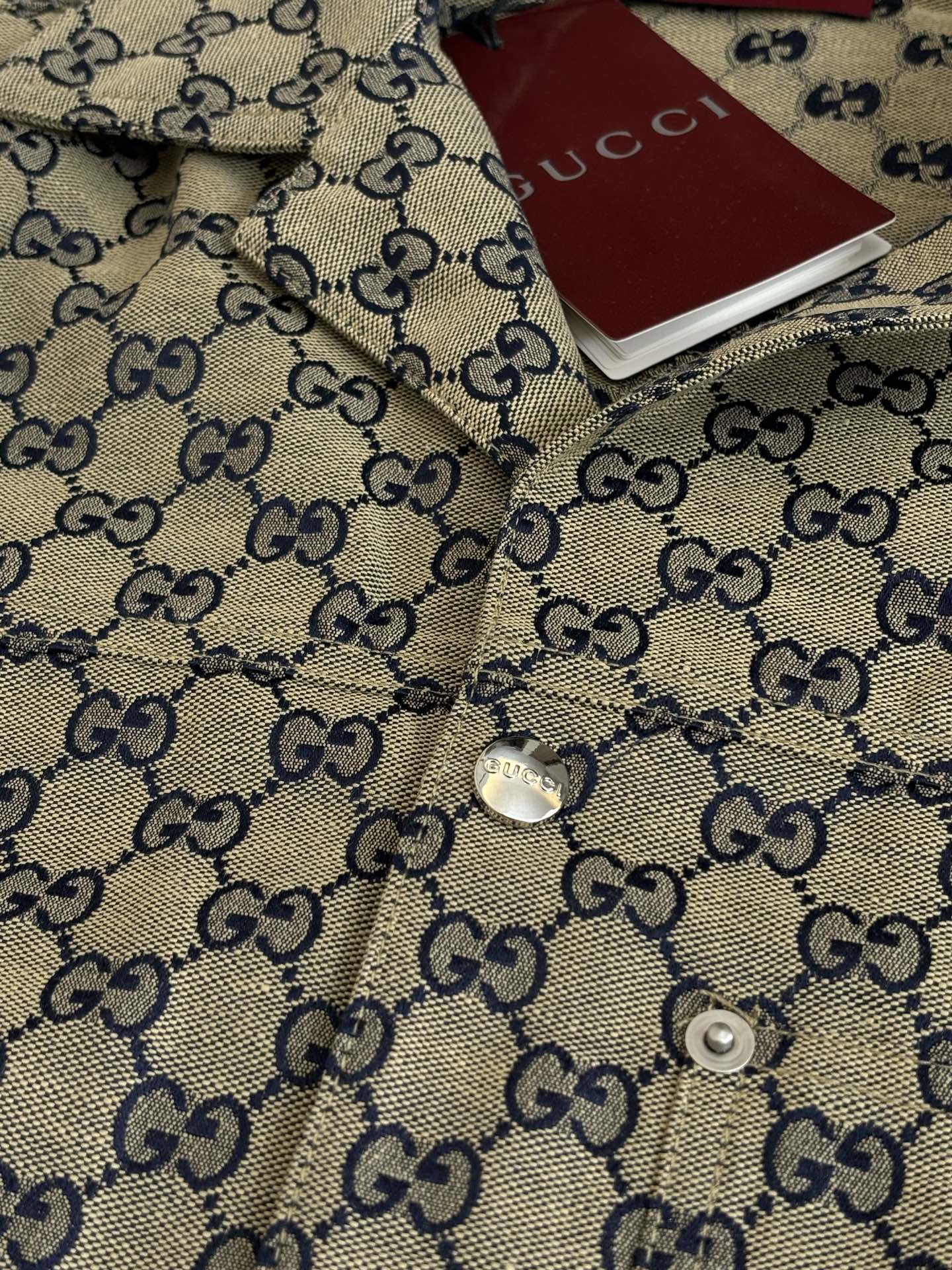 Gucci Double G All-over Jacquard Suit Short-Sleeve Shirt