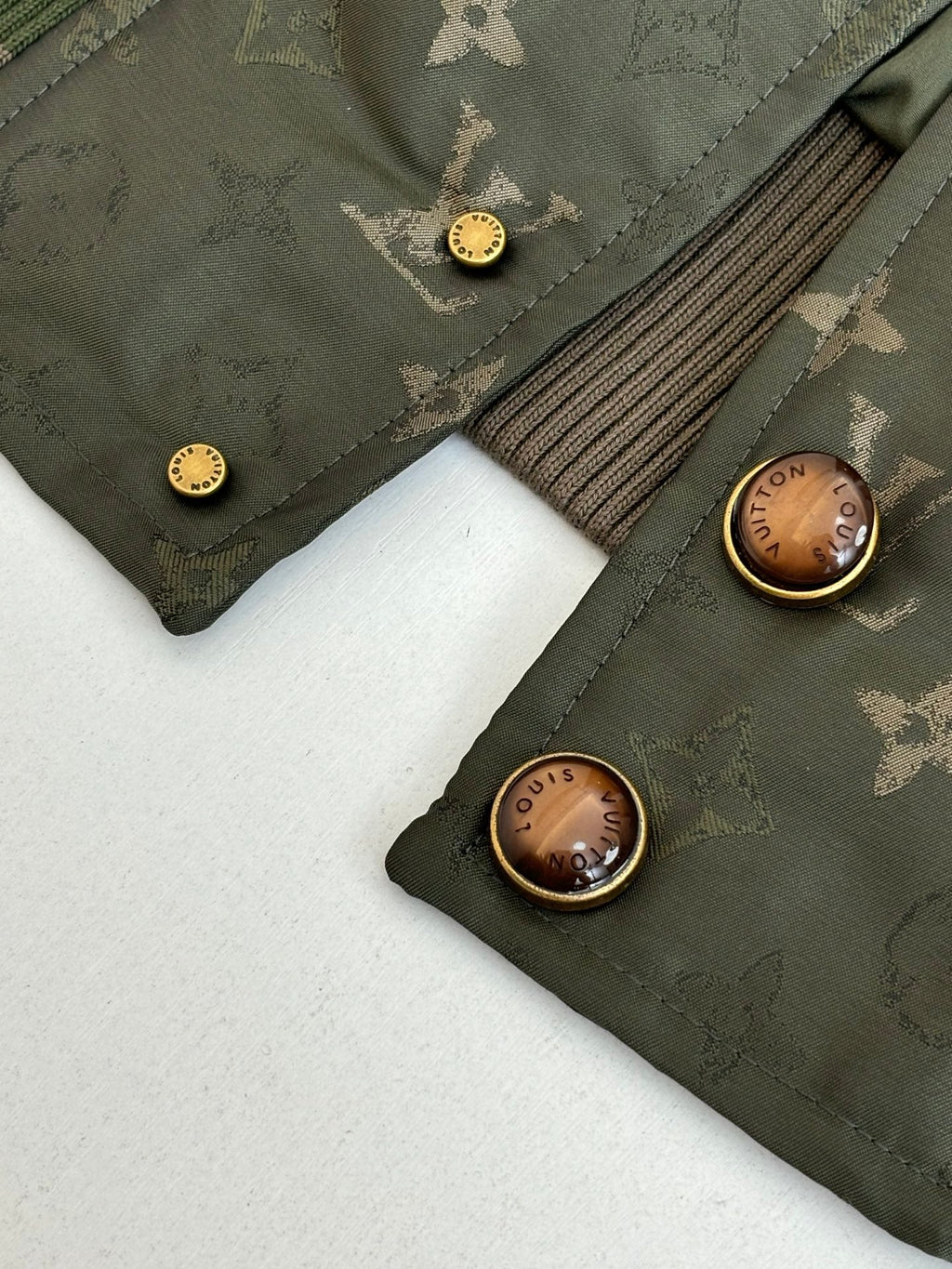 LV Monogram all-over camouflage cotton bomber jacket