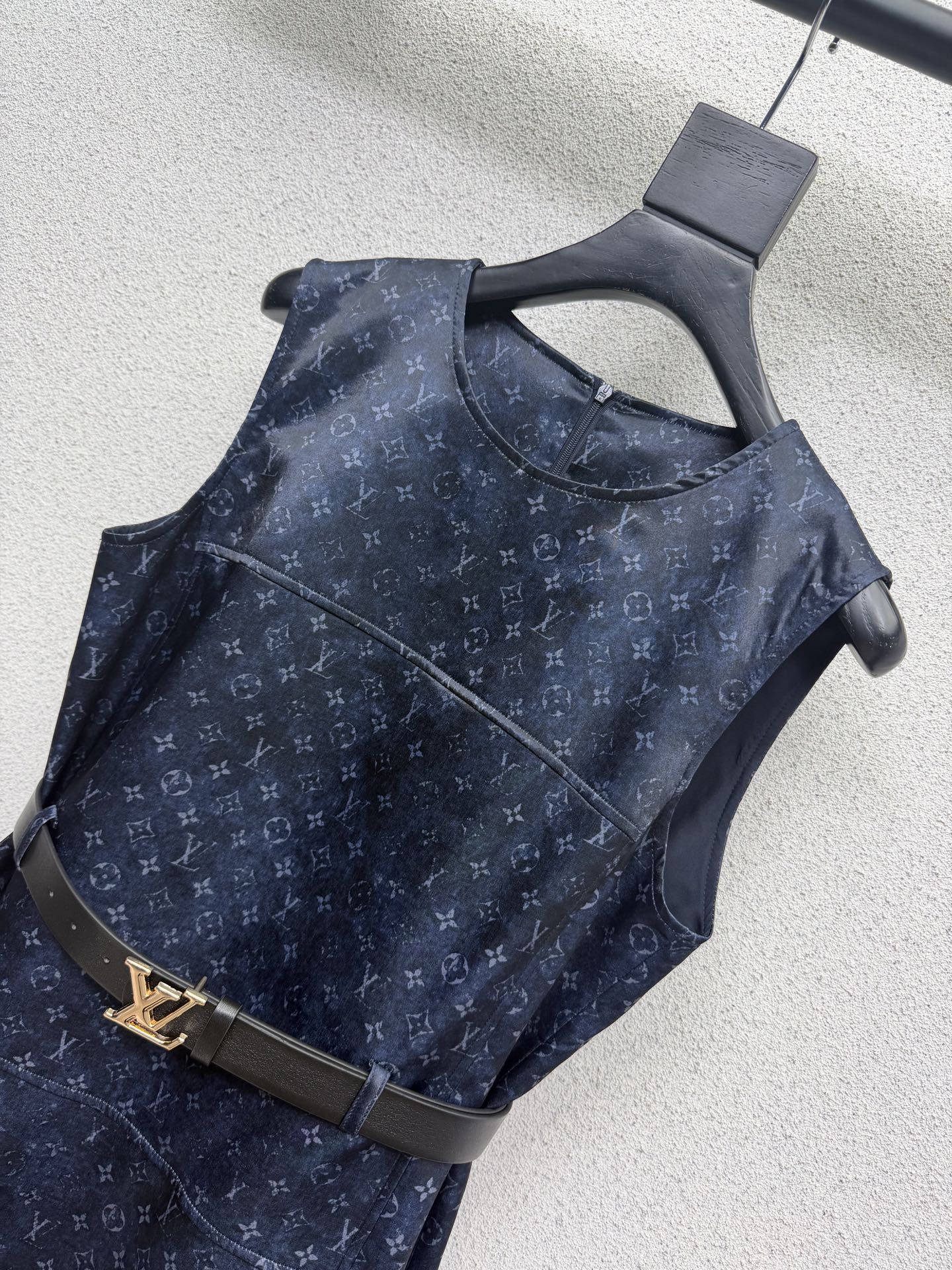 LV Monogram Sleeveless Dress W/Belt