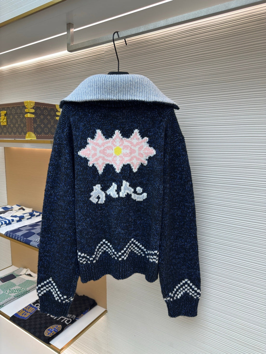 LV Pharrell &  Nigo Collection Zipper Knit Jacket