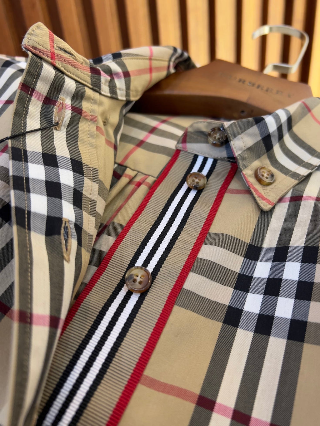 Burberry stretch cotton tie-waist shirt dress