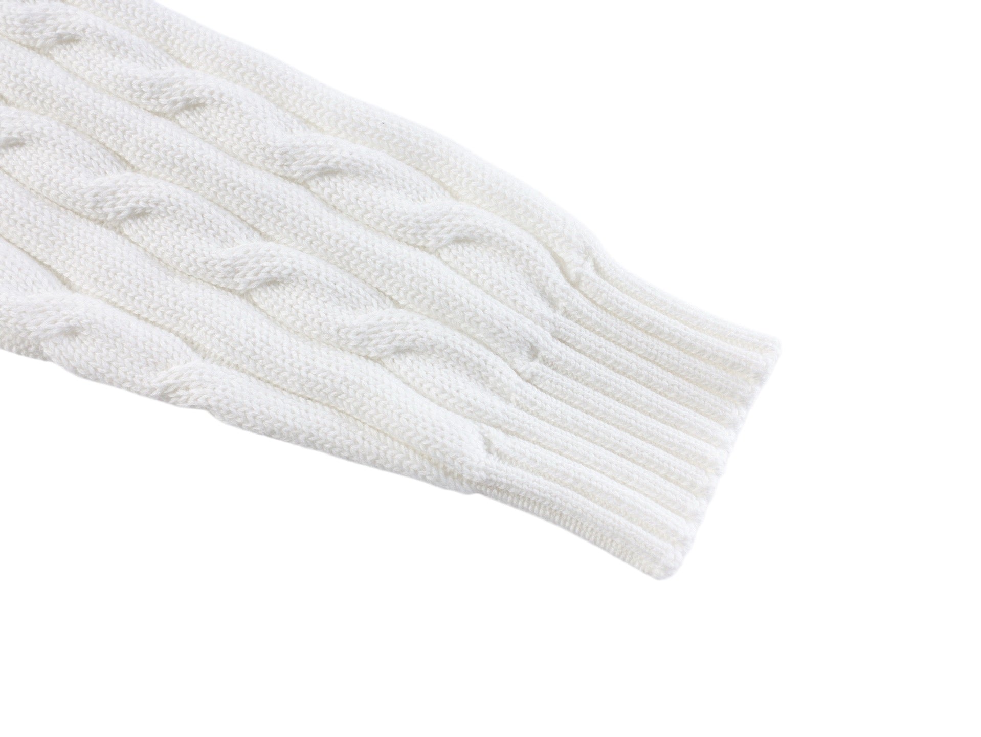 Prada Embroidered Cable Knit Sweater