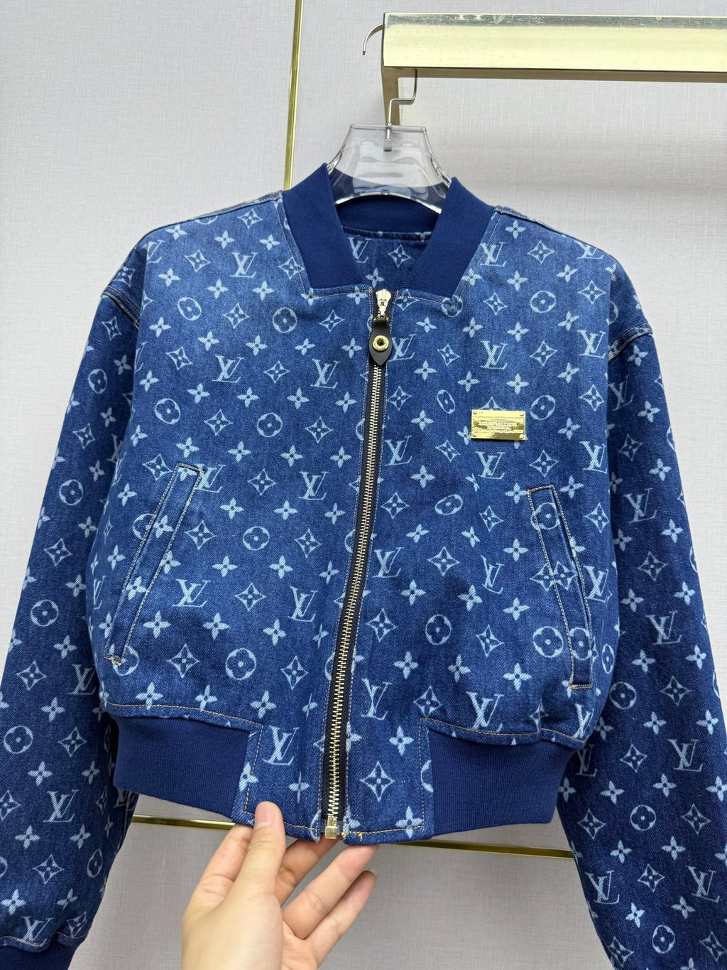 Women's LV denim Baseball Jacket