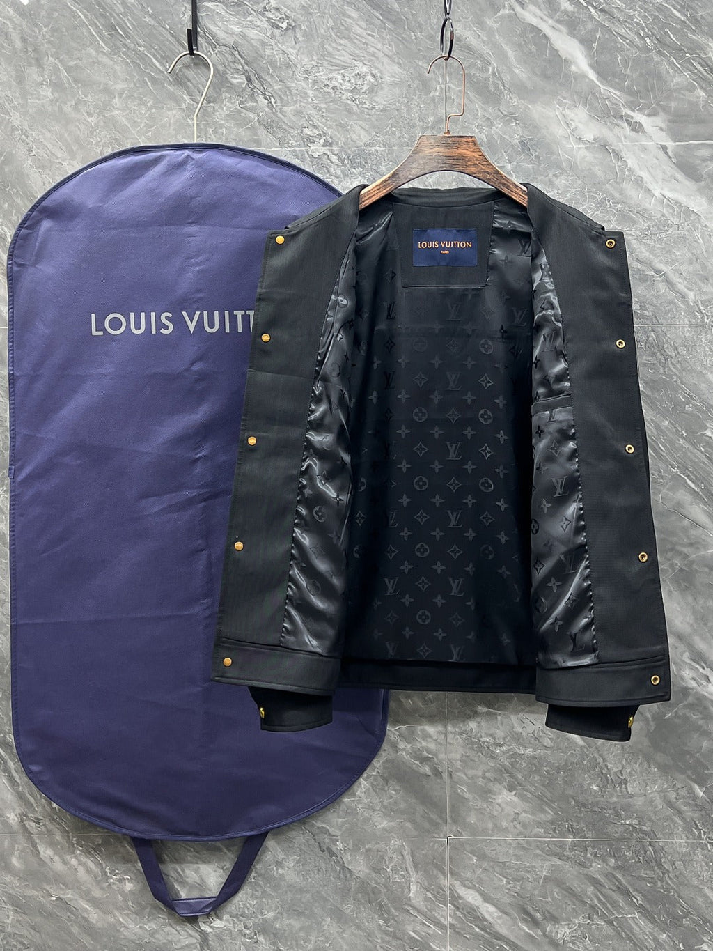 LV Mulberry Silk Acetate Embossed Jacket