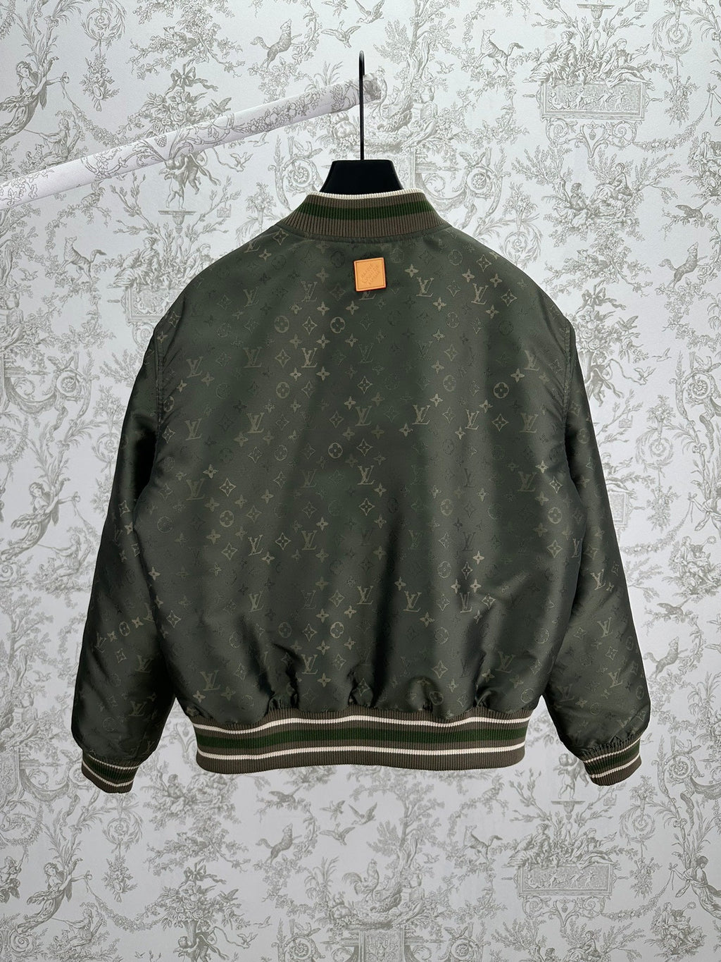 LV Monogram all-over camouflage cotton bomber jacket