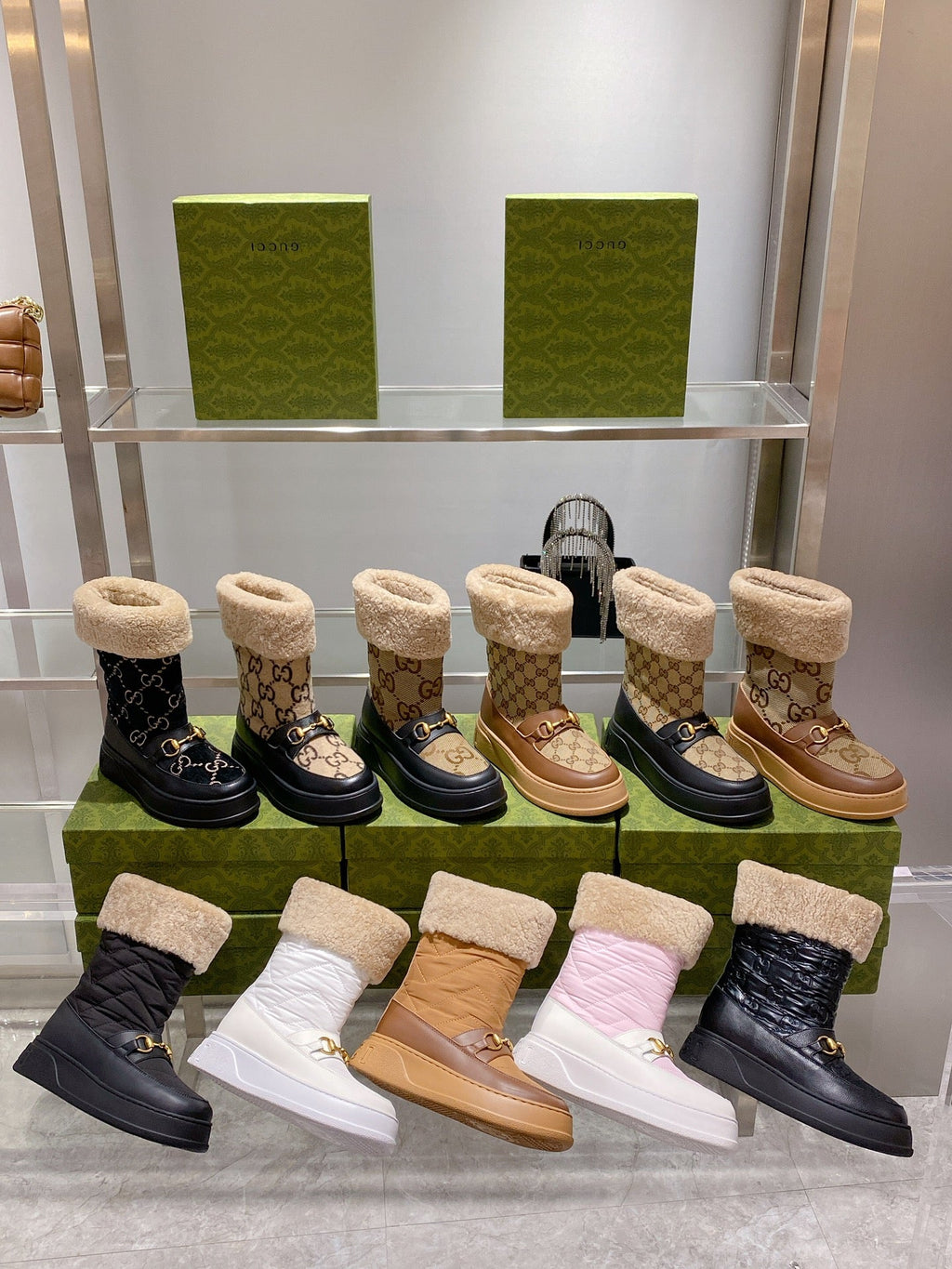 Gucci Monogram Boots