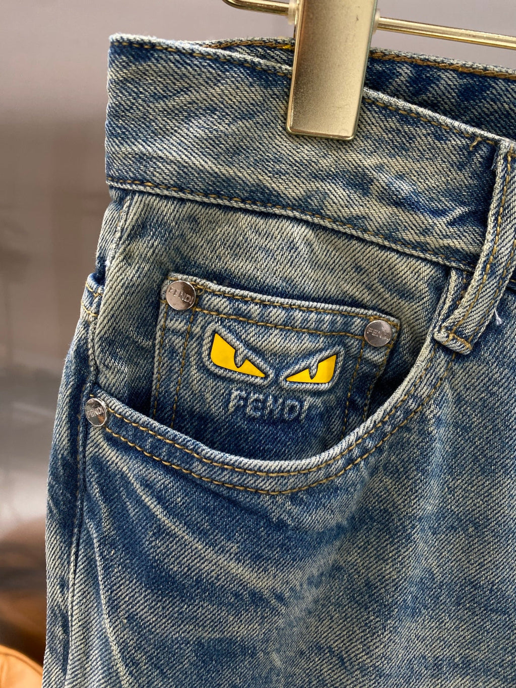Fendi Washed Denim Jeans