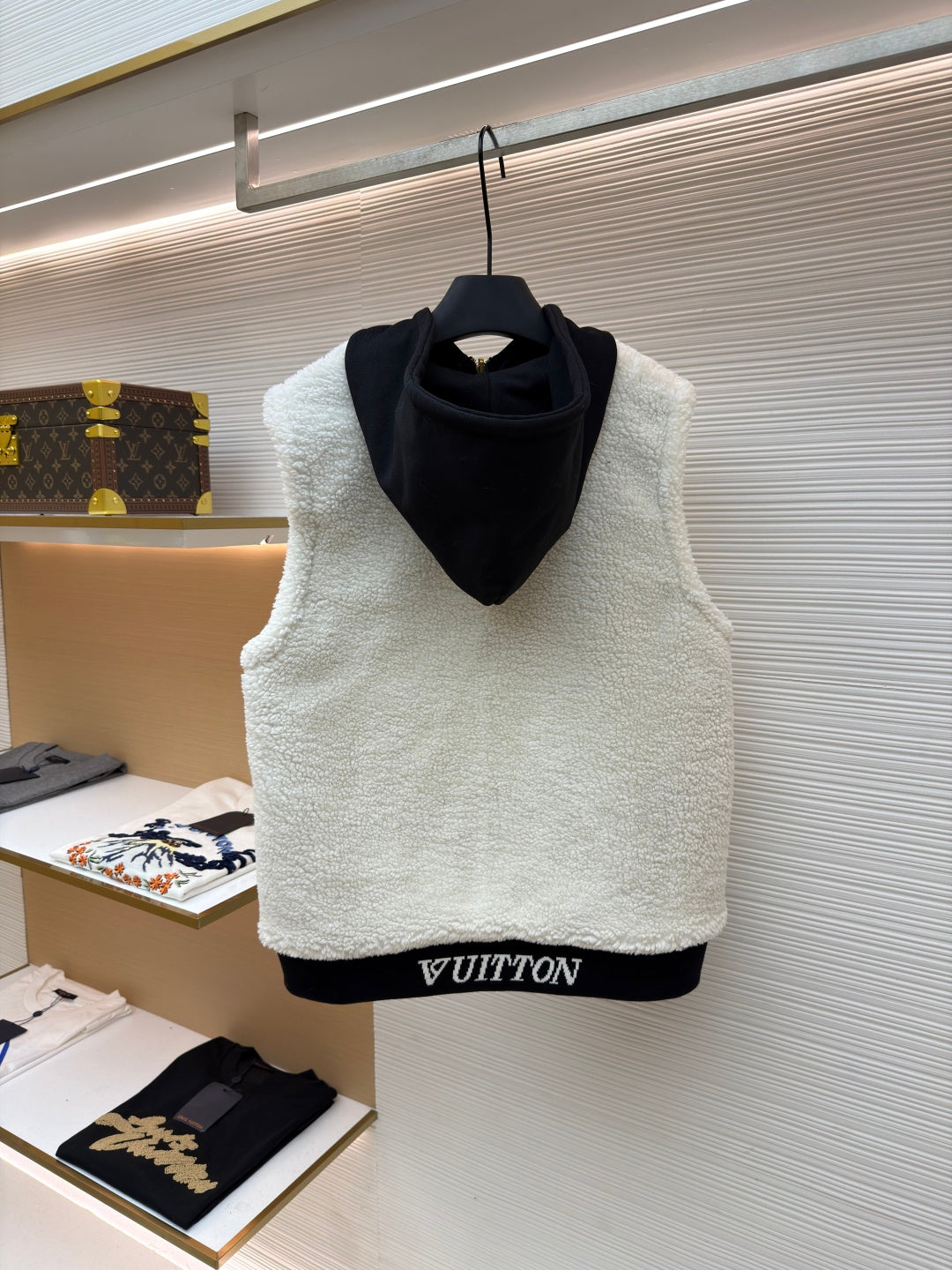 LV Embroidered Hooded Reversible Vest