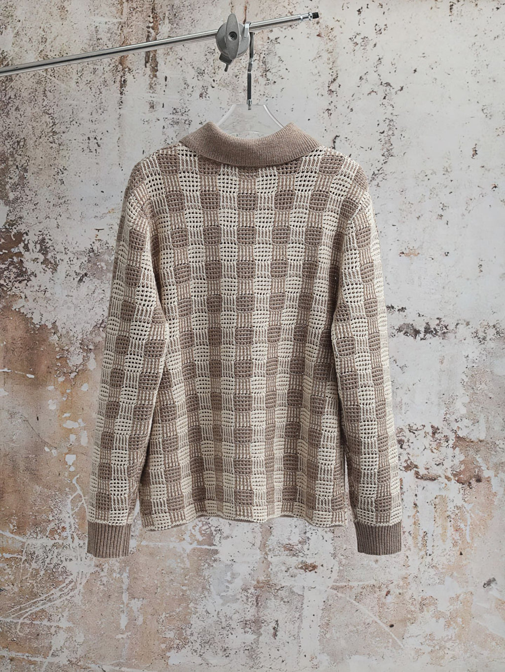 LV Tweed Jacquard Button-down Sweater