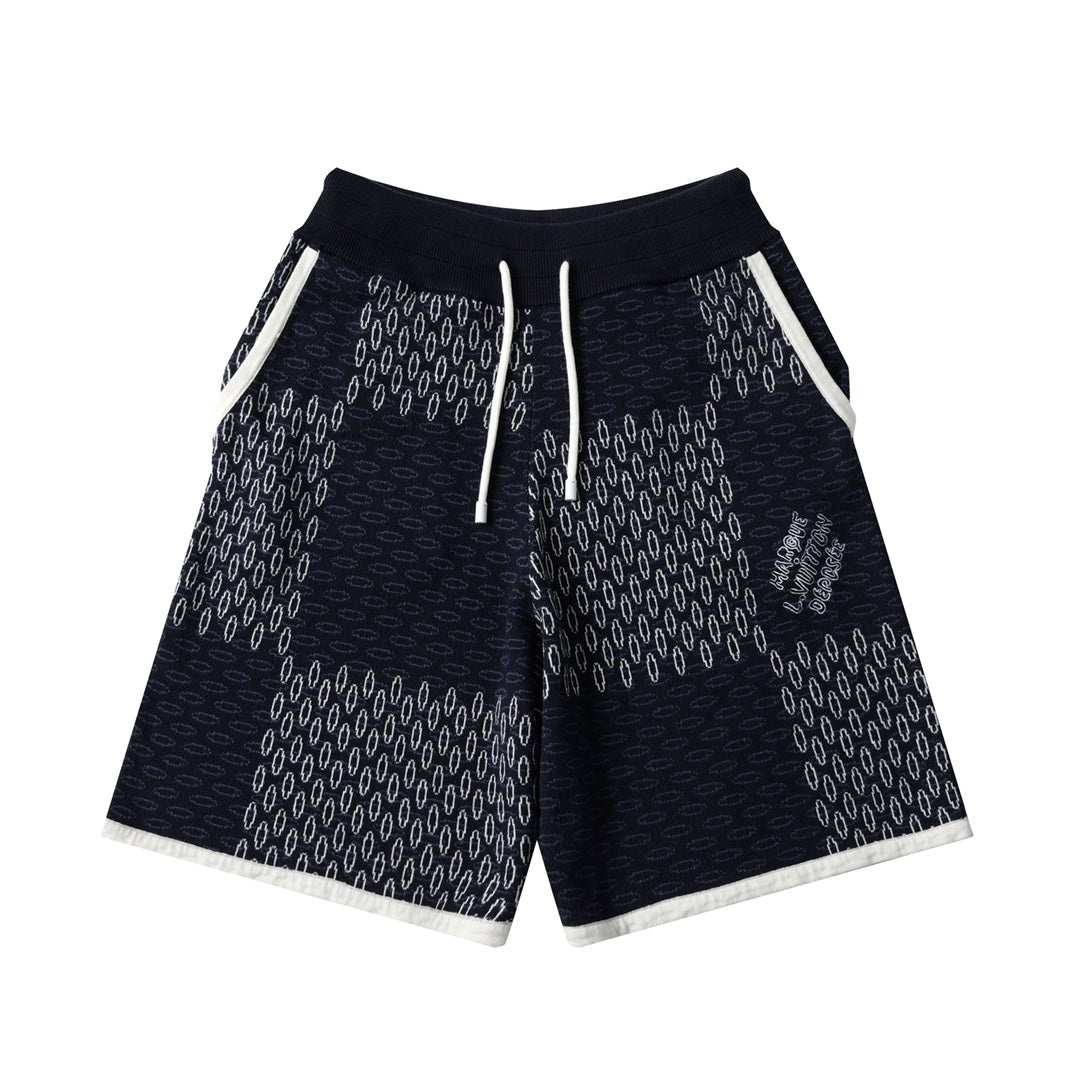 LV checkered knit Shorts