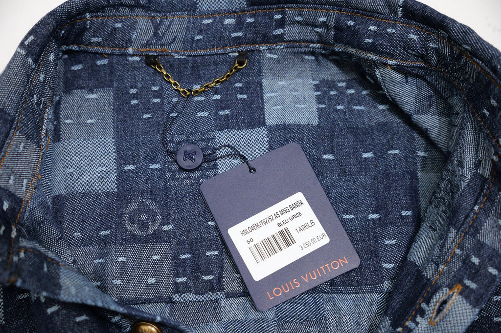 LV denim Short Sleeve Shirt