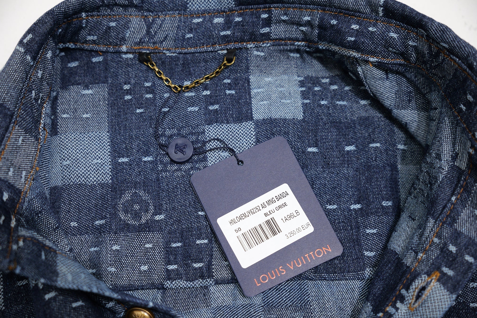 LV denim Short Sleeve Shirt