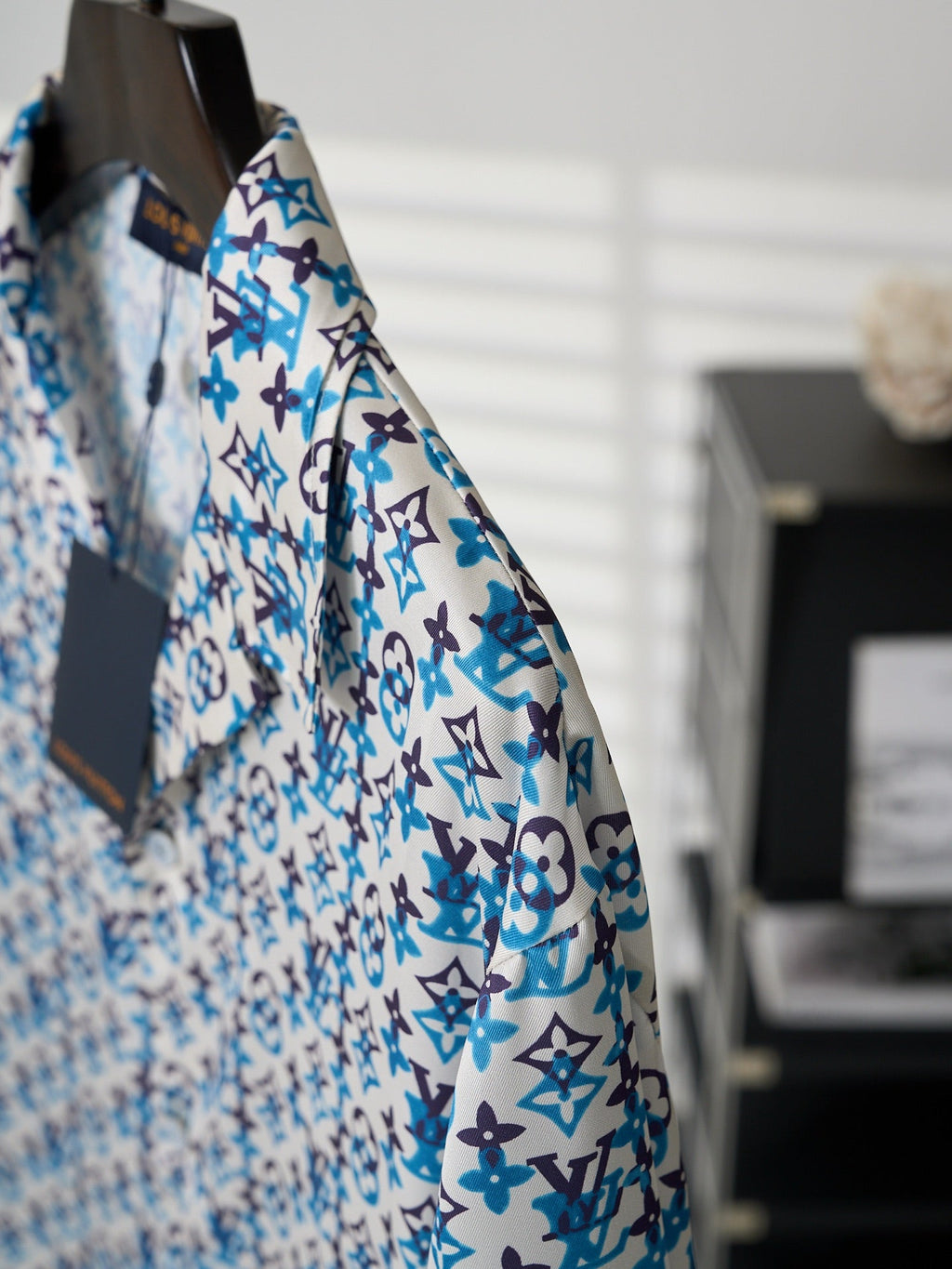 LV Mulberry Silk Shorts Sleeve Shirt
