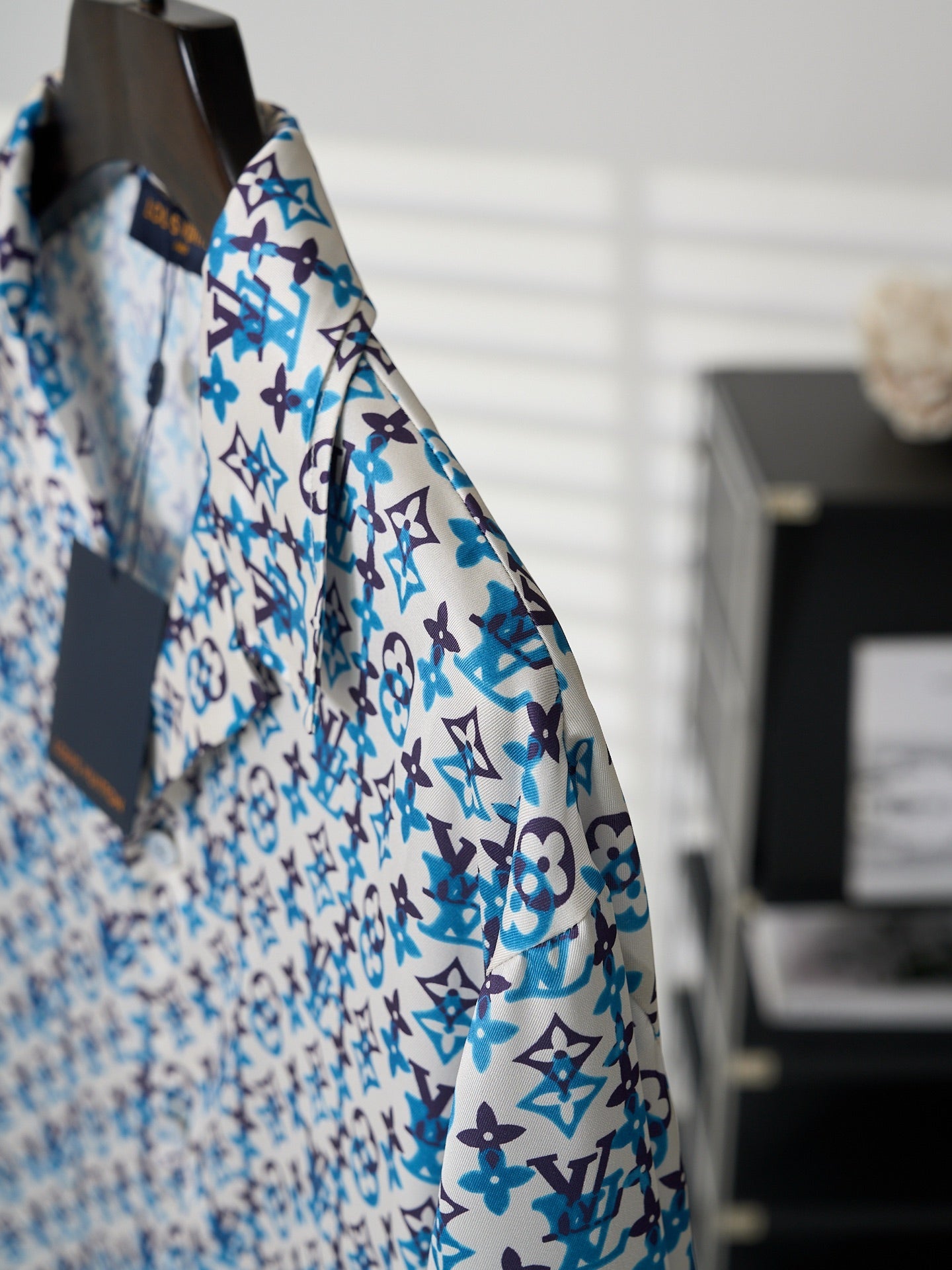 LV Mulberry Silk Shorts Sleeve Shirt