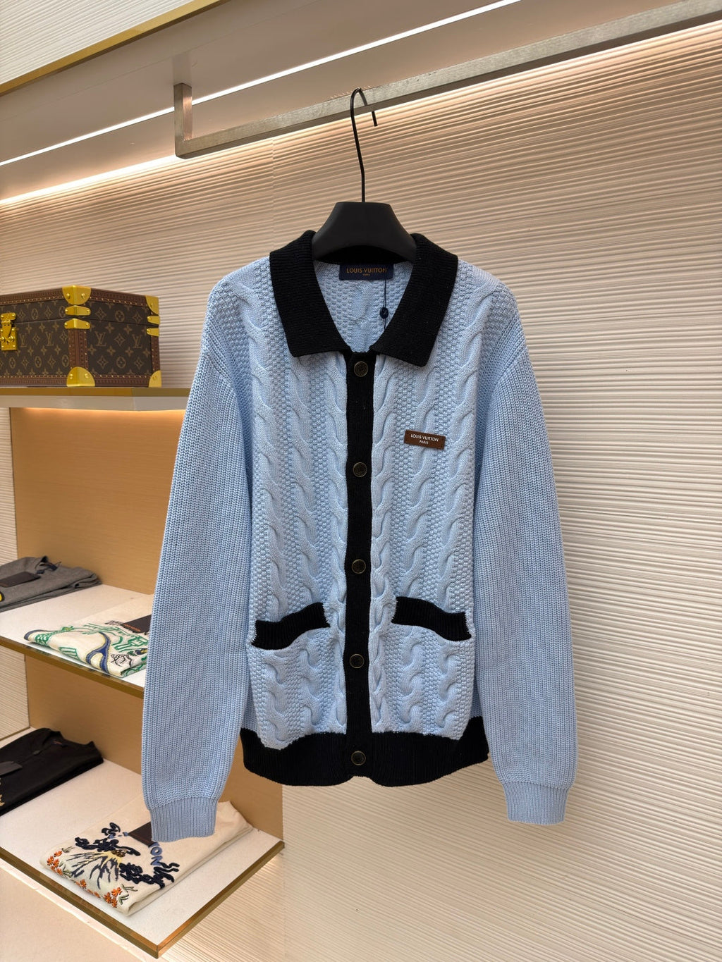 LV Knitted Cardigan Sweater