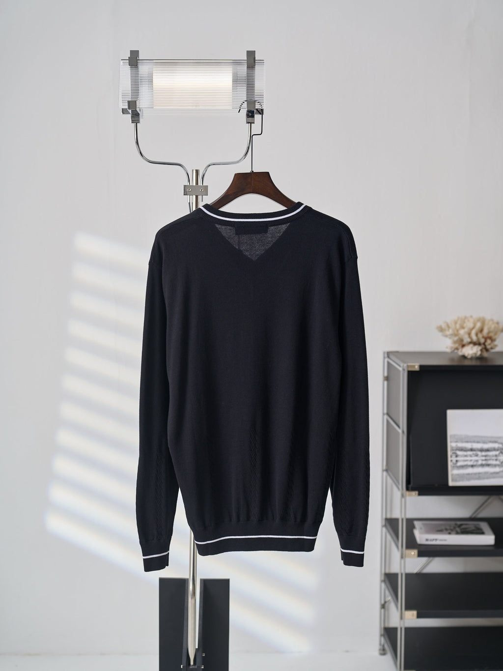 LV Embroidered Knit V-neck Sweater